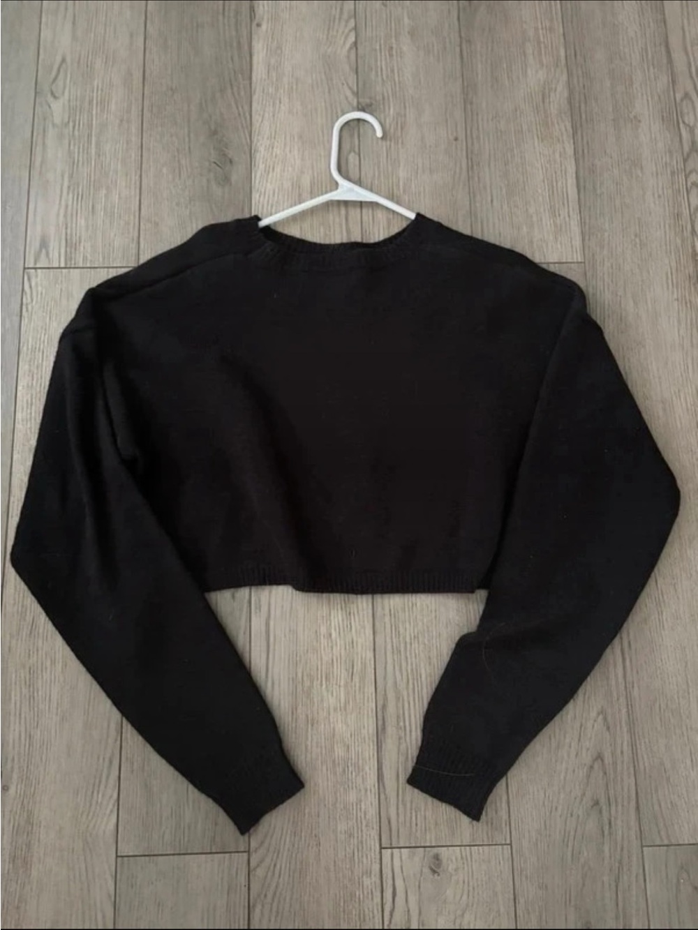Black Merino Cashmere All Things Golden Cropped Universal Knit 2.0